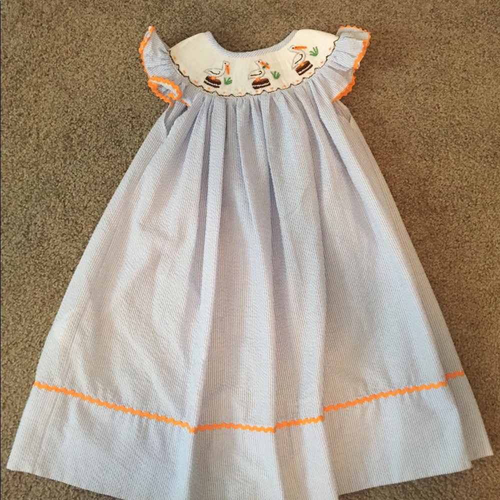 3T Pelican Smocked Dress